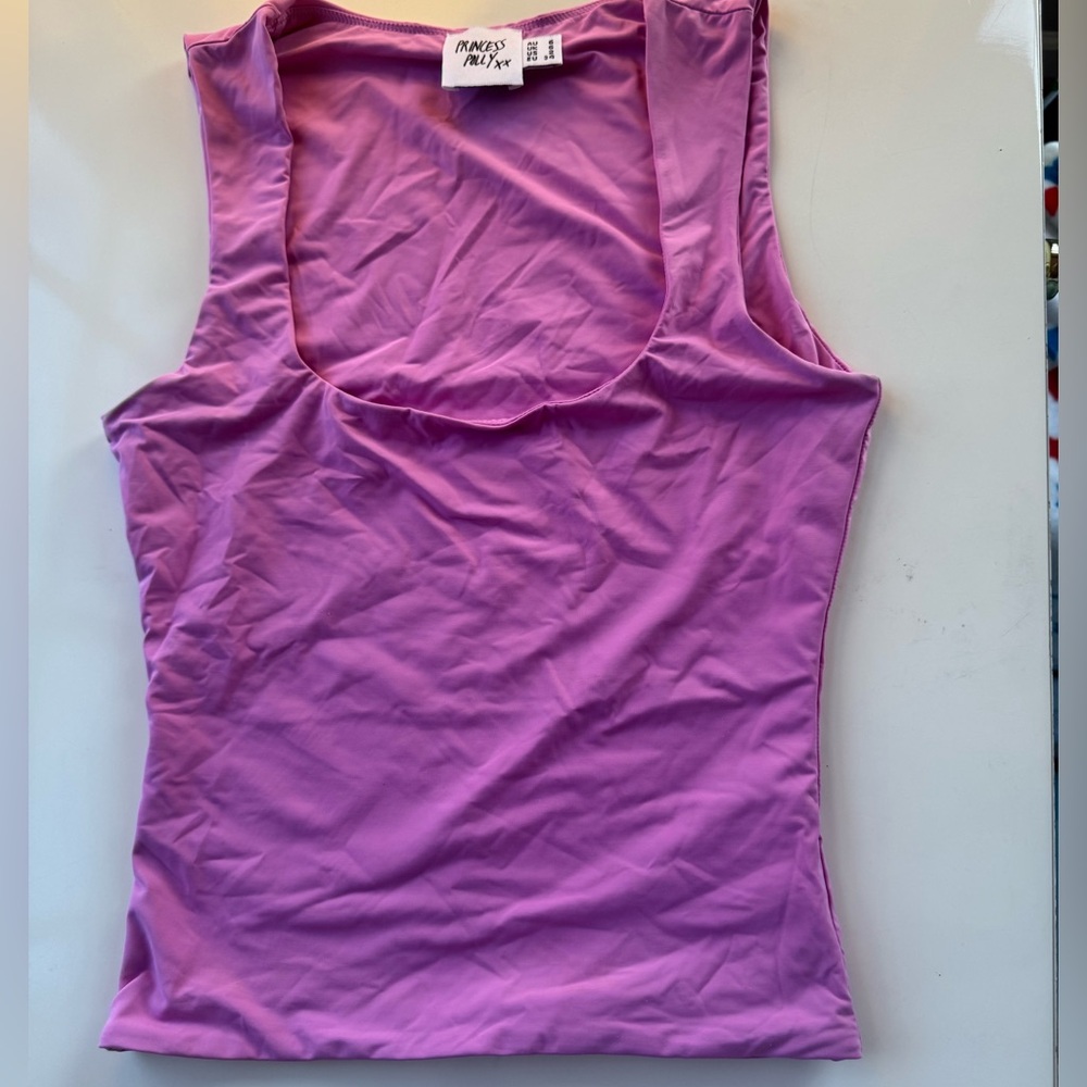 Princess Polly Pink Square Neck Tank Top